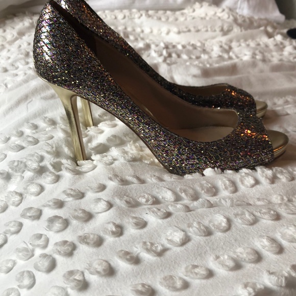 Gold and glitter pumps - size 8 - Enzo Angiolini - Picture 1 of 5